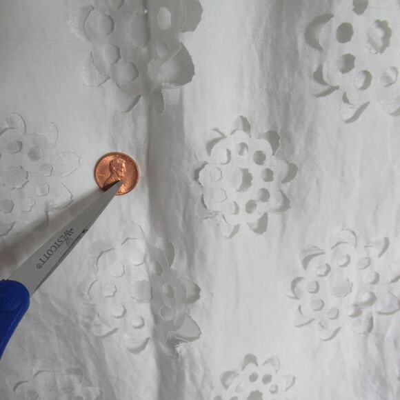 Bisou Bisou Dress Womens Size 6 White Strappy Mini Doily Angelic Sundress Preppy - Picture 3 of 11